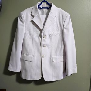 First communion white Suit Perry Ellis Boys Suit, Solid 2-Piece